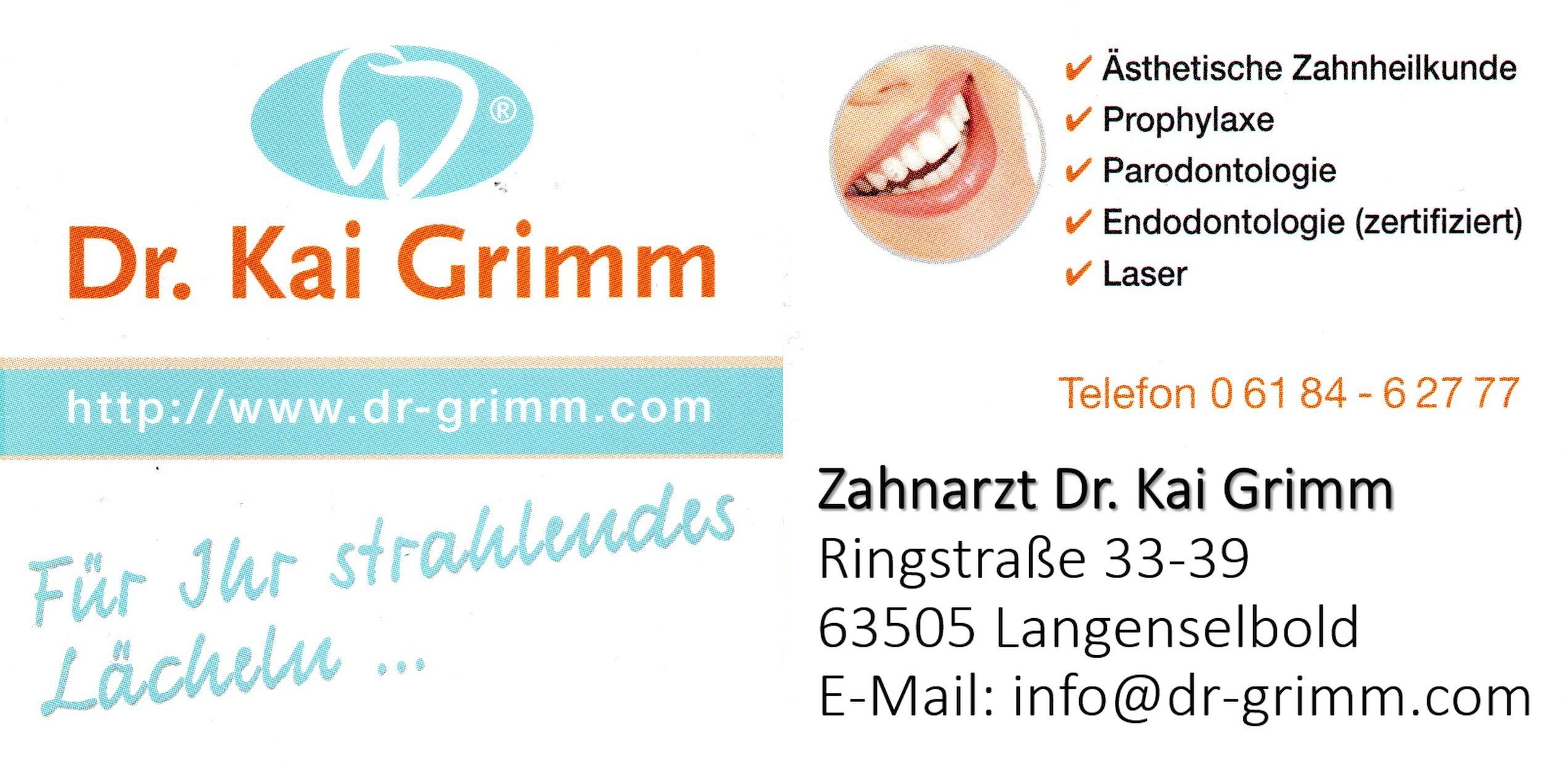 Logo Zahnarztpraxis
Dr. Kai Grimm